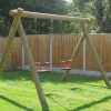 timber twin cradle swing